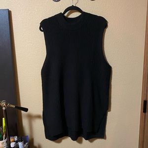 H&M black long sweater vest